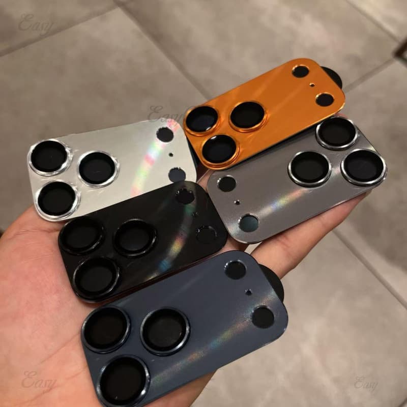 Película Protetora Integrada De Lente De Metal Para Proteção De Câmera Traseira iPhone 17 16 15 14 13 Pro Max