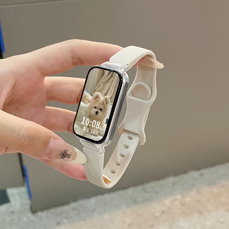 Pulseira Silicone De Capinha Capa Case Transparente Para Smartwatch Relógio Xiaomi Mi Band 9 8 Active/Redmi Band 3/2