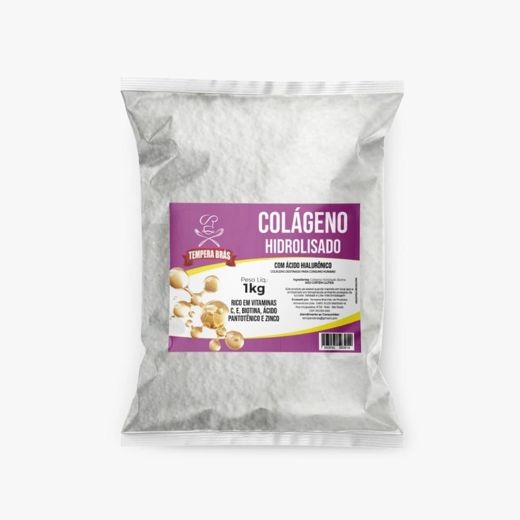 COLÁGENO HIDROLISADO 250g com ácido Hialurônico Linha Premium 250g Tipo 1 - Premium Top