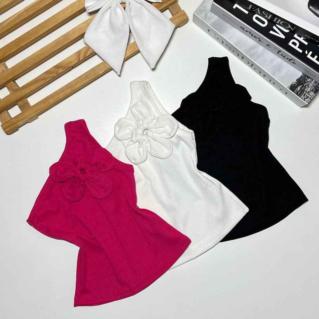 Kit 3 Blusinha Flor Infantil Menina Blogueirinha Diva Verão Moda Bloguerinha Casual Dia a Dia