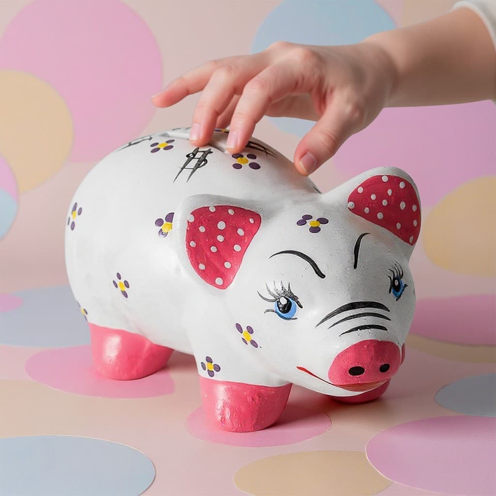 Cofrinho Luxo Porquinho Faiança Decoração Cores Variadas Artesanal Economia Casa Sala Quarto