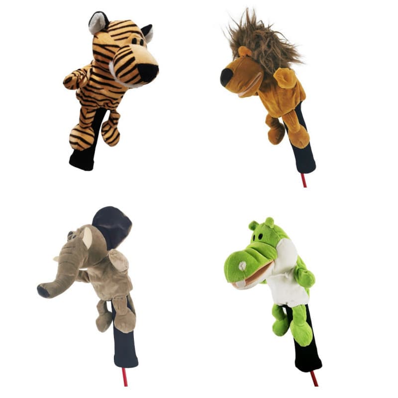 Capas de taco de golfe de vários animais, capa de driver, capa de cabeça de taco de golfe de leão fofo, proteção de taco