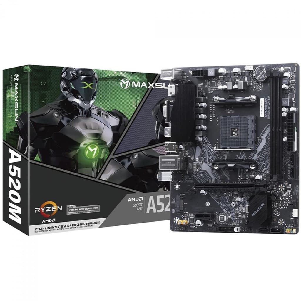 Placa Mãe MAXSUN A520M MS-Challenger, Chipset A520, AMD AM4, mATX, DDR4, MS-Challenger A520M