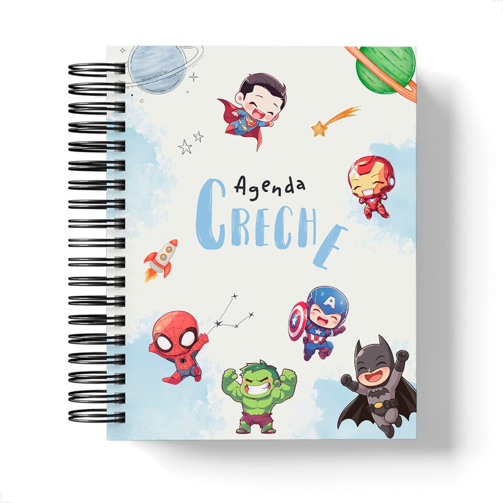 Agenda Escolar de Creche A5 Capa Dura Premium Comunicação Diária Pais e Escola