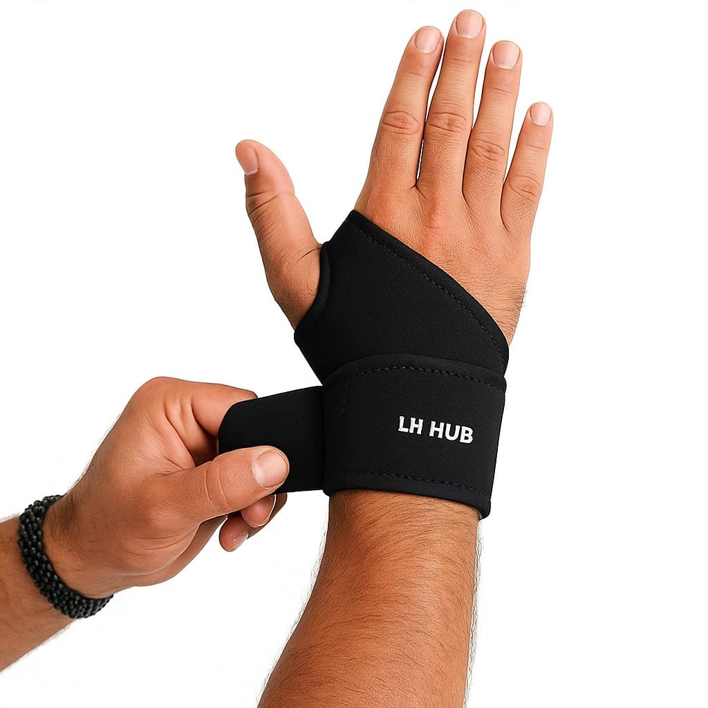Munhequeira Ortopédica Alta Compressão Ajustável Neoprene Alívio de Dor e Suporte para Punho