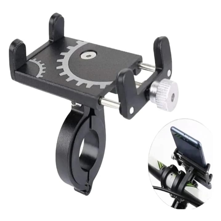 Suporte de Celular GPS Universal para Bike, Moto e Bicicleta - Alumínio Resistente e Ajustável-Aries