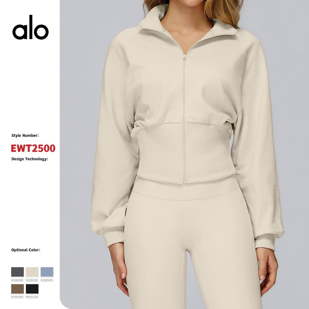 Outono inverno gola alta moletom à prova de vento zíper quente moletom All-Match solto ao ar livre correndo jaqueta espo