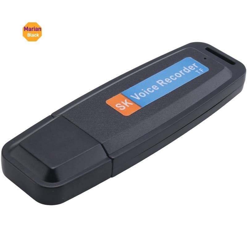 Portátil Recarregável U-Disco USB Gravador De Voz De Áudio Digital Mini Ativado Por Ditafone-Preto
