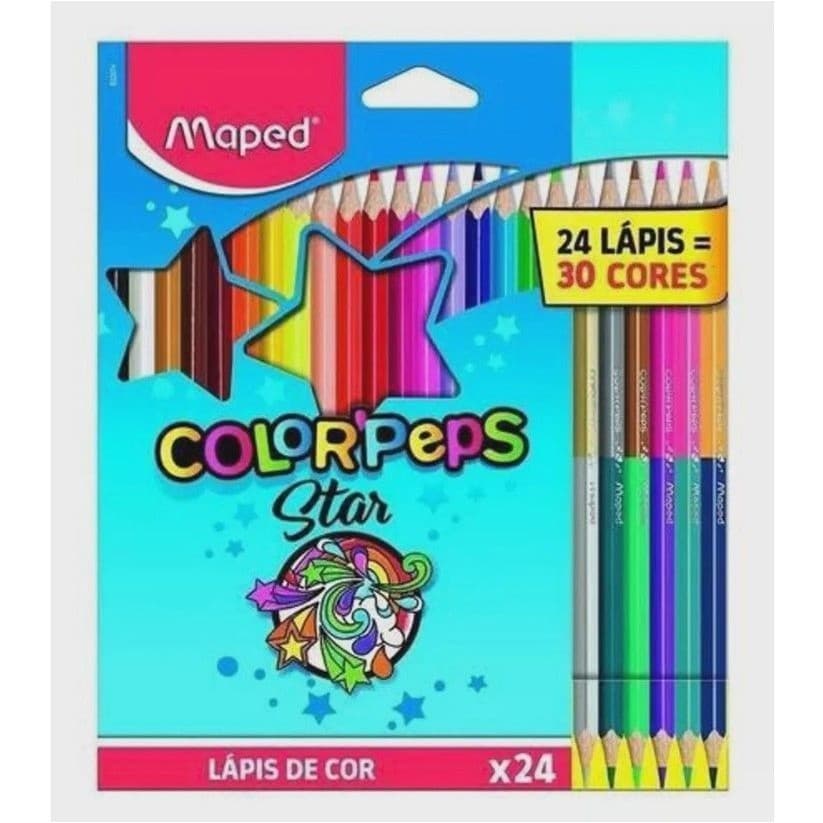 Lapis De Cor 30 Cores Colorpeps Star Maped