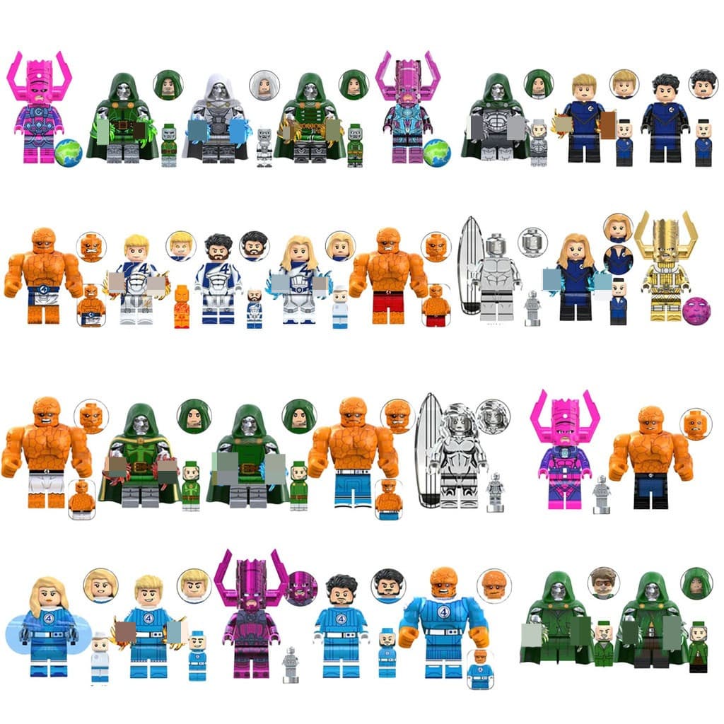 Série De Filmes Fantástico Quatro Blocos De Construção Brinquedo Figura Modelo Bonito Decorações Dos Desenhos Animados