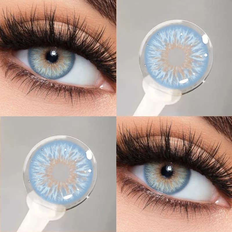 Lente De Contato Azul Avatar Maquiagem Para Os Olhos 14.2 Mm Íris Natural Camada Urbana Uso Em 1Ano 2 Peças