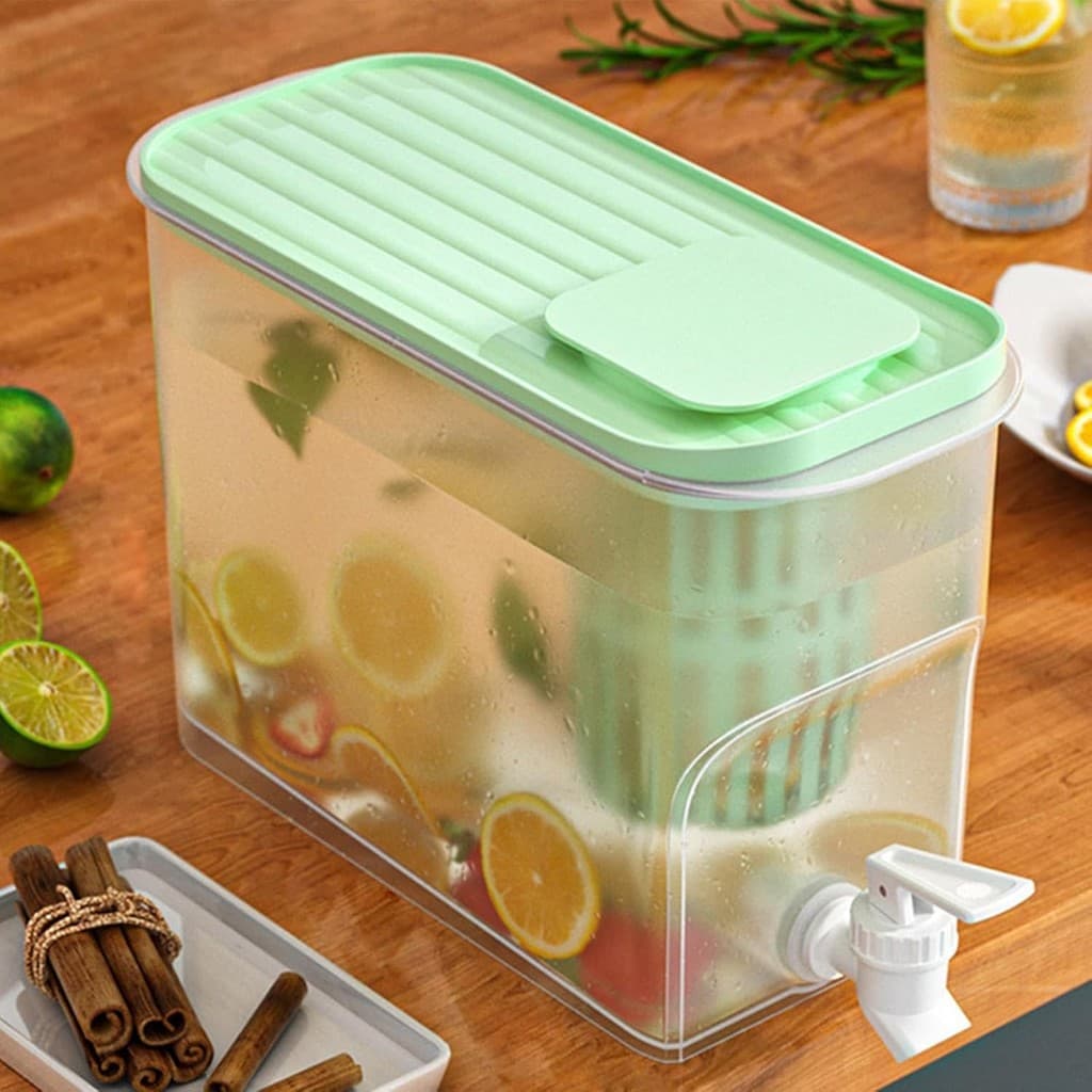 Dispenser de Grande Capacidade 4L com Torneira, Garrafa de Limonada e Copos para Refrigeração