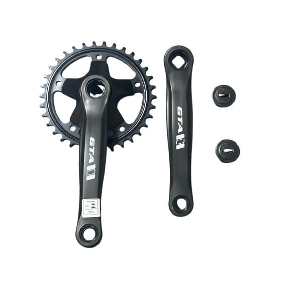 Pedivela Single 170mm Bike De Aço Coroa Fixa 34D Ponta Quadrada Gta C/ Protetor