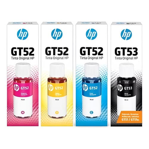 Kit Refil Tinta Hp Gt53 Preto + Gt52 Color P/ Gt 5822