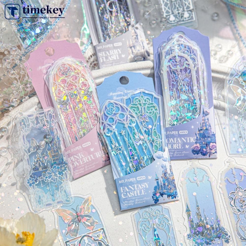 TIMEKEY 10 Pçs Perolado PVC Série Sonho Marcadores Fluorescentes Kawaii Livro Página Para Leitura Ins Estilo Papelaria P