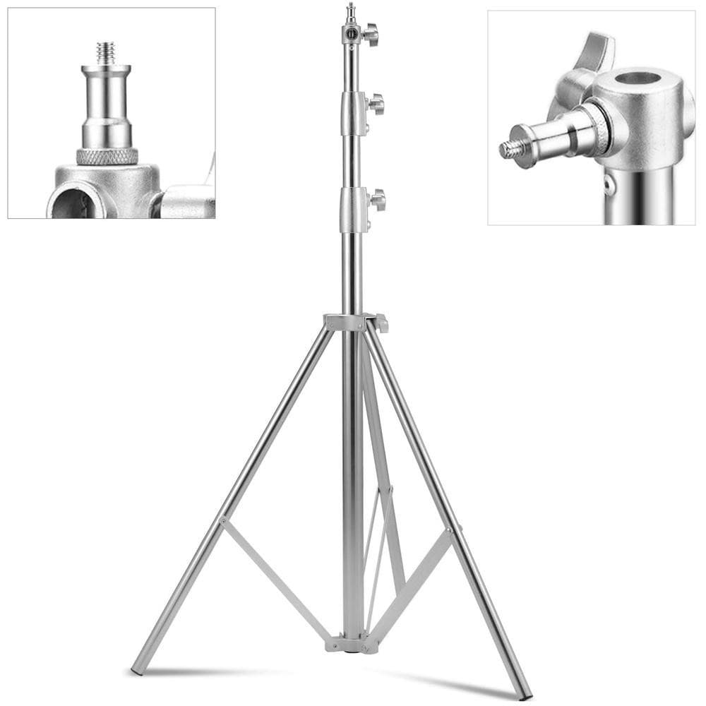 Tripé de Iluminação Aço Inox 2.8m | Amortecimento de Ar | Suporta até 10Kg | Compatível com Softbox