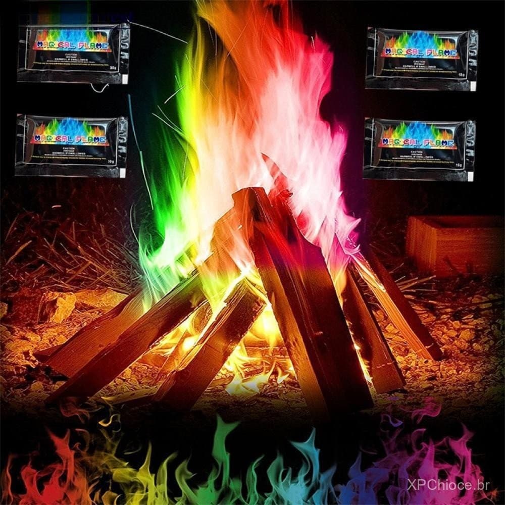 DREAMFOREST 10g/15g/25g/30g Chama De Fogo Colorida Em Pó Truque Mágico Para Camping Exterior J1O5