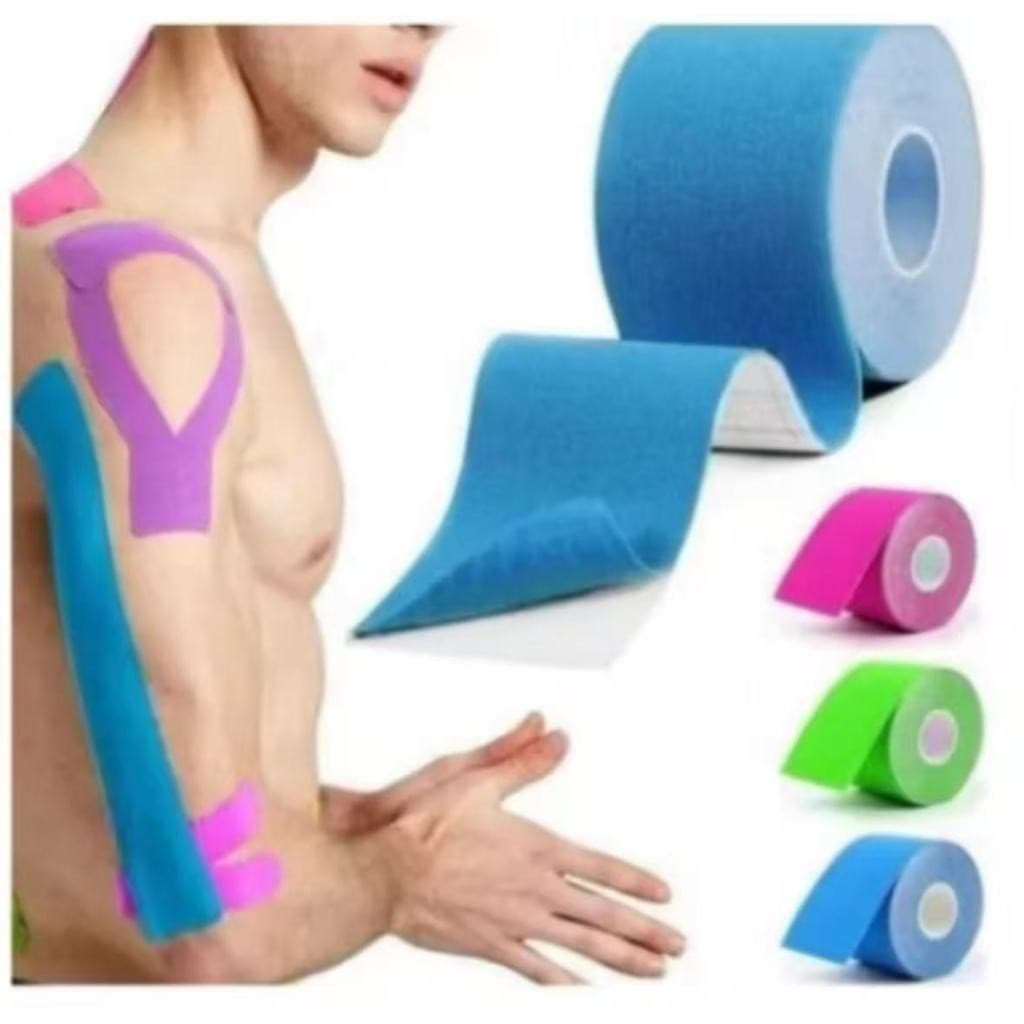 Kit 1/2/3 Bandagem Elástica 5Cm X 5M - Fita Kinesio Tape Fisioterapia