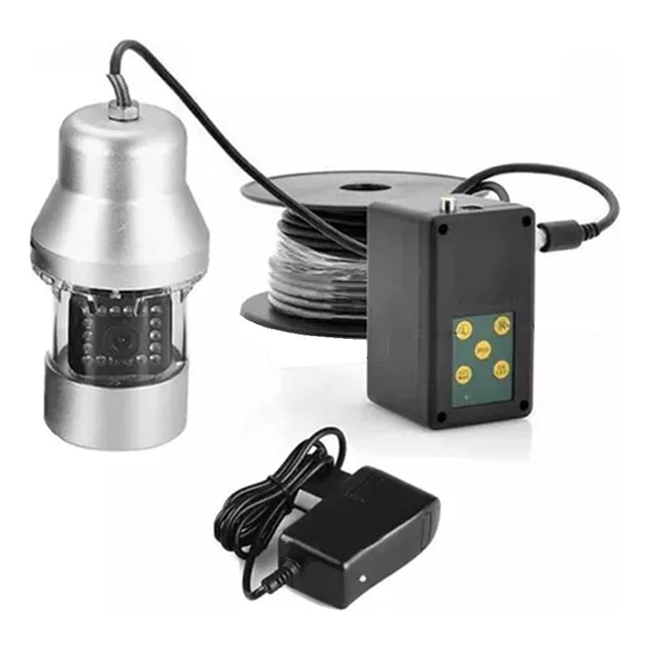 Câmera De Pesca Subaquática 100m Ccd 1000tvl 360 Graus + Nf