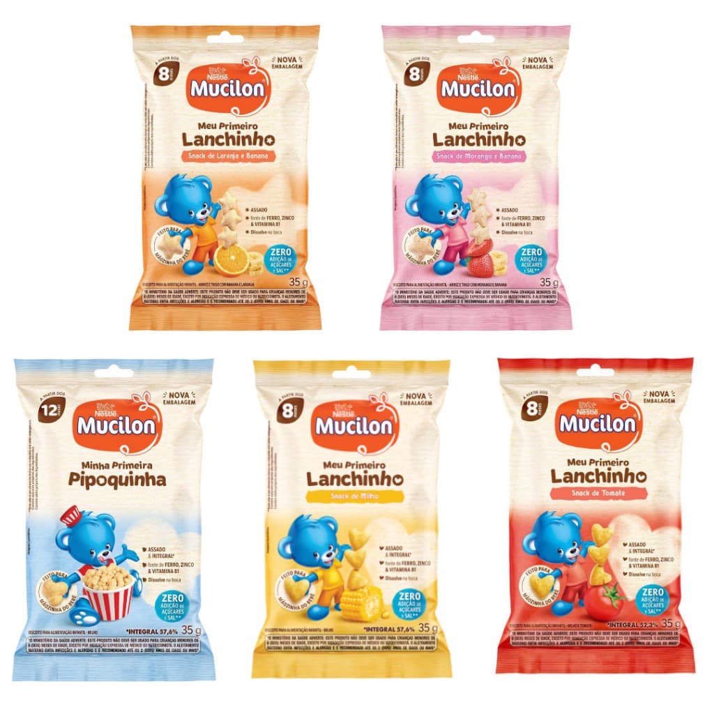Kit Meu Primeiro Lanchinho 5 Sabores Variados - Mucilon Nestlé