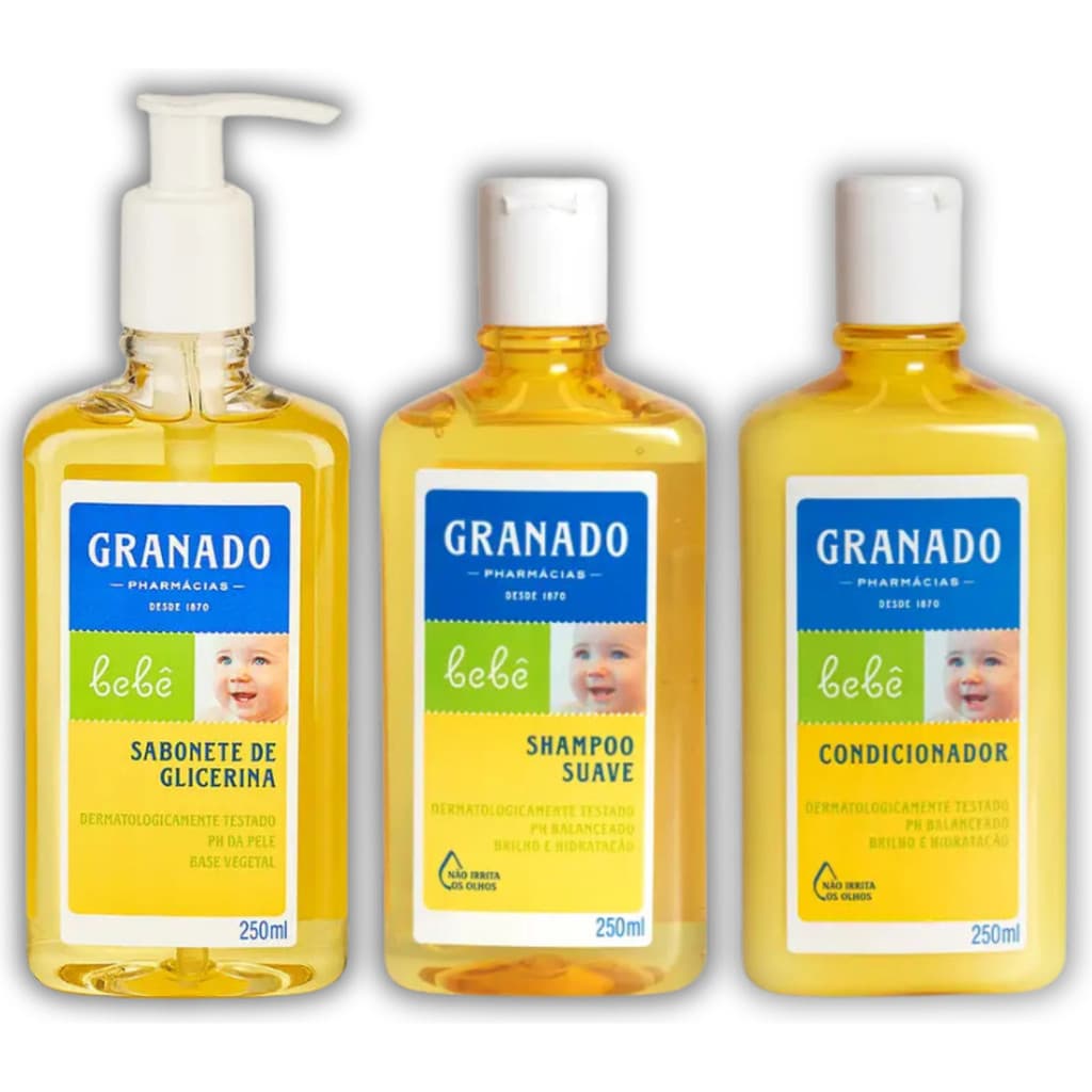 Kit Granado Bebê Shampoo Condicionador Sabonete Líquido Novo