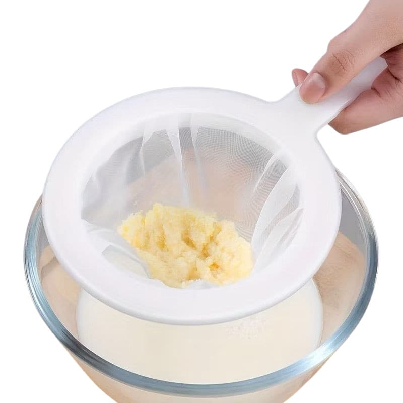 Peneira ultrafina De Malha nylon Filtro Plástico coar Com Alça Suco De Chá Em Pó De Leite De Soja