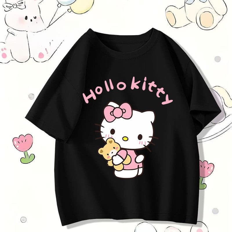 Camiseta Camisa Blusa infantil Hello Kitty 100% algodão HOLLO