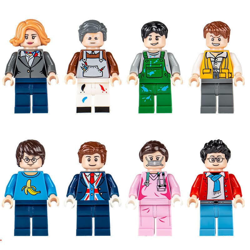 Blocos de construção de bonecas de ação educacional para crianças aprendendo brinquedos