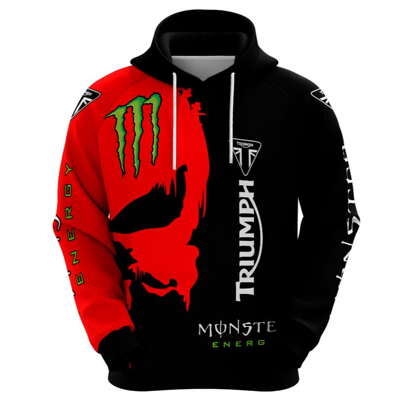 Blusa Moletom Masculina TRIUMP Esportiva Moto Grau Estilosa