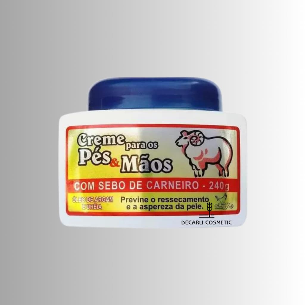 Creme para os Pés & Mãos com Sebo de Carneiro San Jully 240g