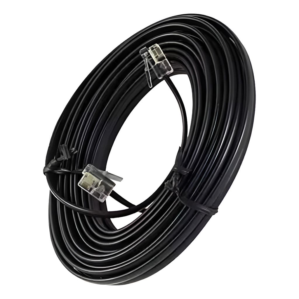 Extensão Telefone Em Cobre 4 Vias Rj11 X Rj11 Lisa 10mts Pt