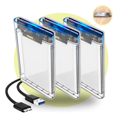 Kit 3 Case De Gaveta Usb 3.0 Hd 2.5 Sata Externo Slim Xbox
