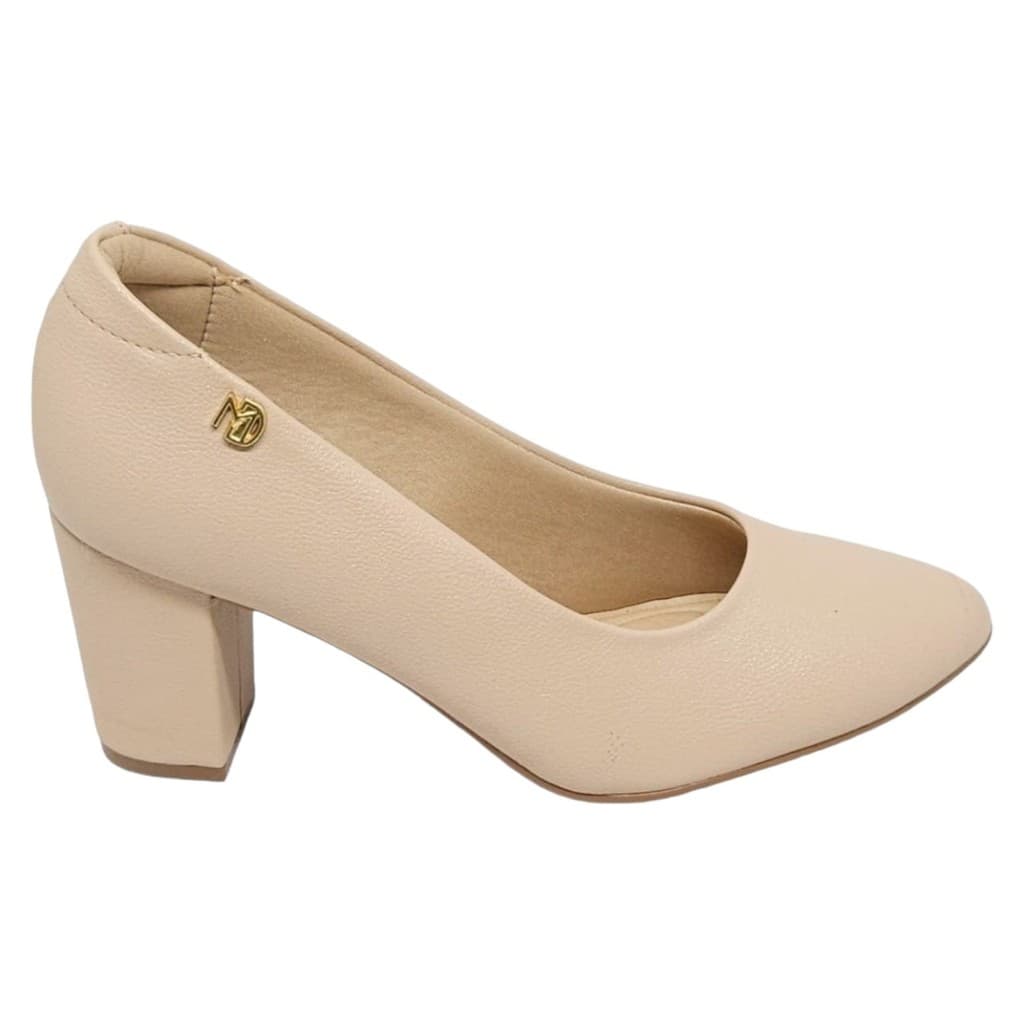 Sapato Modare Feminino Bege Salto Bloco