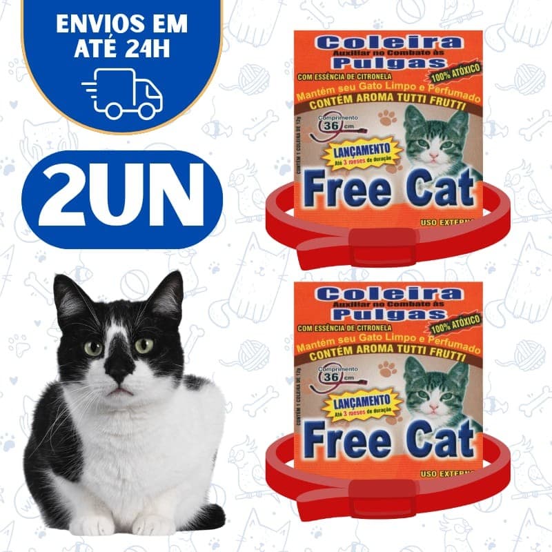 2 Coleira Pet Anti Pulgas Para Gatos Gatinhos Cães Adultos Filhotes
