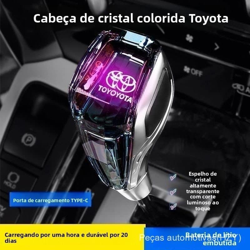 Adequado para Toyota Camry, Corolla, RAV4, Highlander, Manopla de Câmbio de Cristal Luminosa Modificada KWG1 JTHN