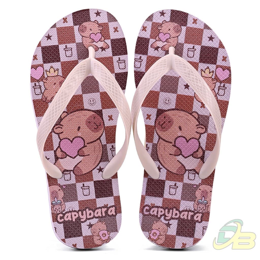 Chinelo Infantil Capivara Feminino Meninas Confortavel Lançamento