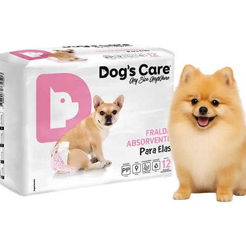 Fralda Higiênica Cachorro Fêmea 12 Un Descartável  P M G Para Cio Passeios Viagens Dogs Care Cães