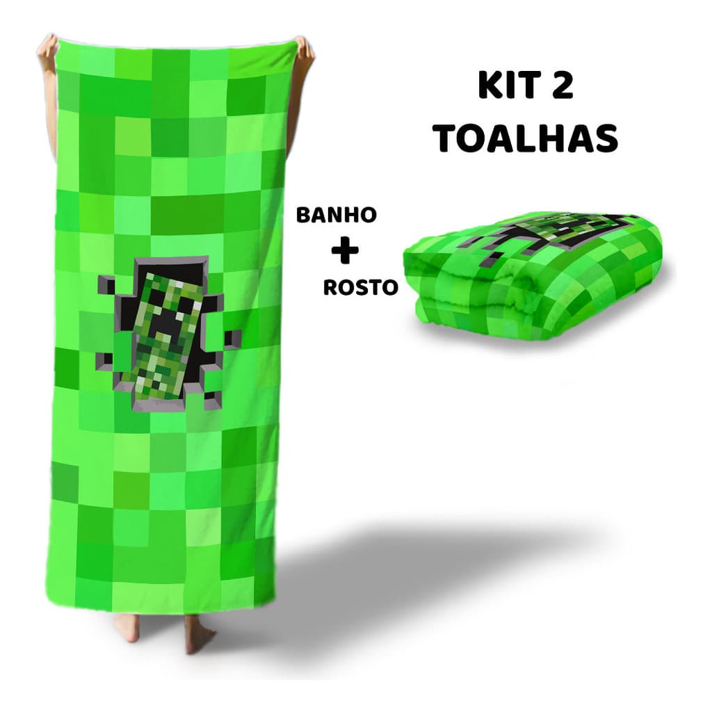 Kit Toalha De Personagem Roblox De Banho E Rosto