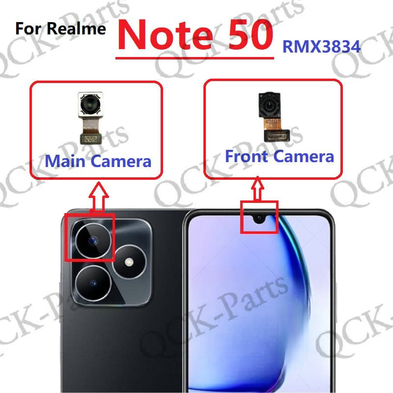Para OPPO Realme note 50 Câmera Frontal RMX3834 Traseira