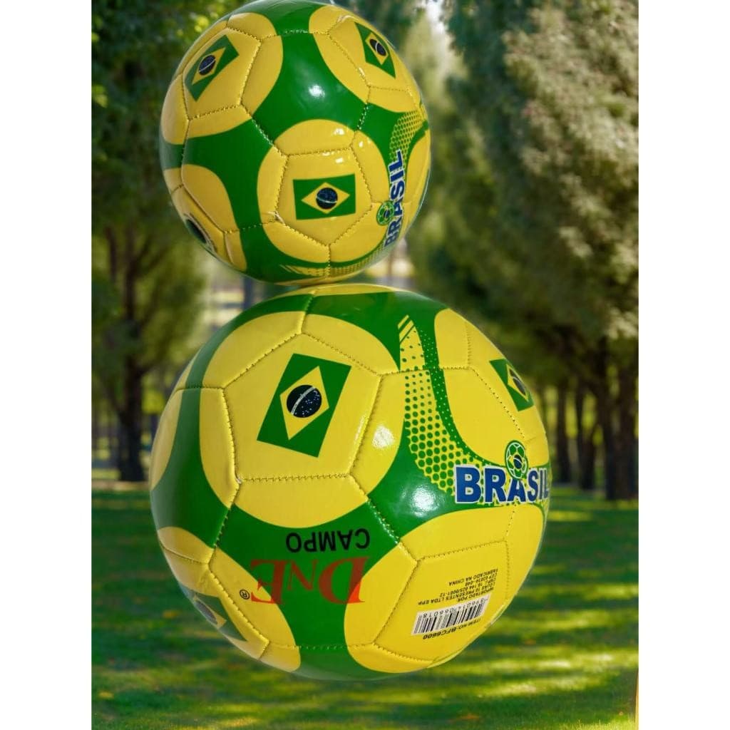 Kit com 5/10 /15 /Bola de Futebol Infantil Campo com Estampa do Brasil, pequeno  Nº 2 ou grande  Nº 5  brasil