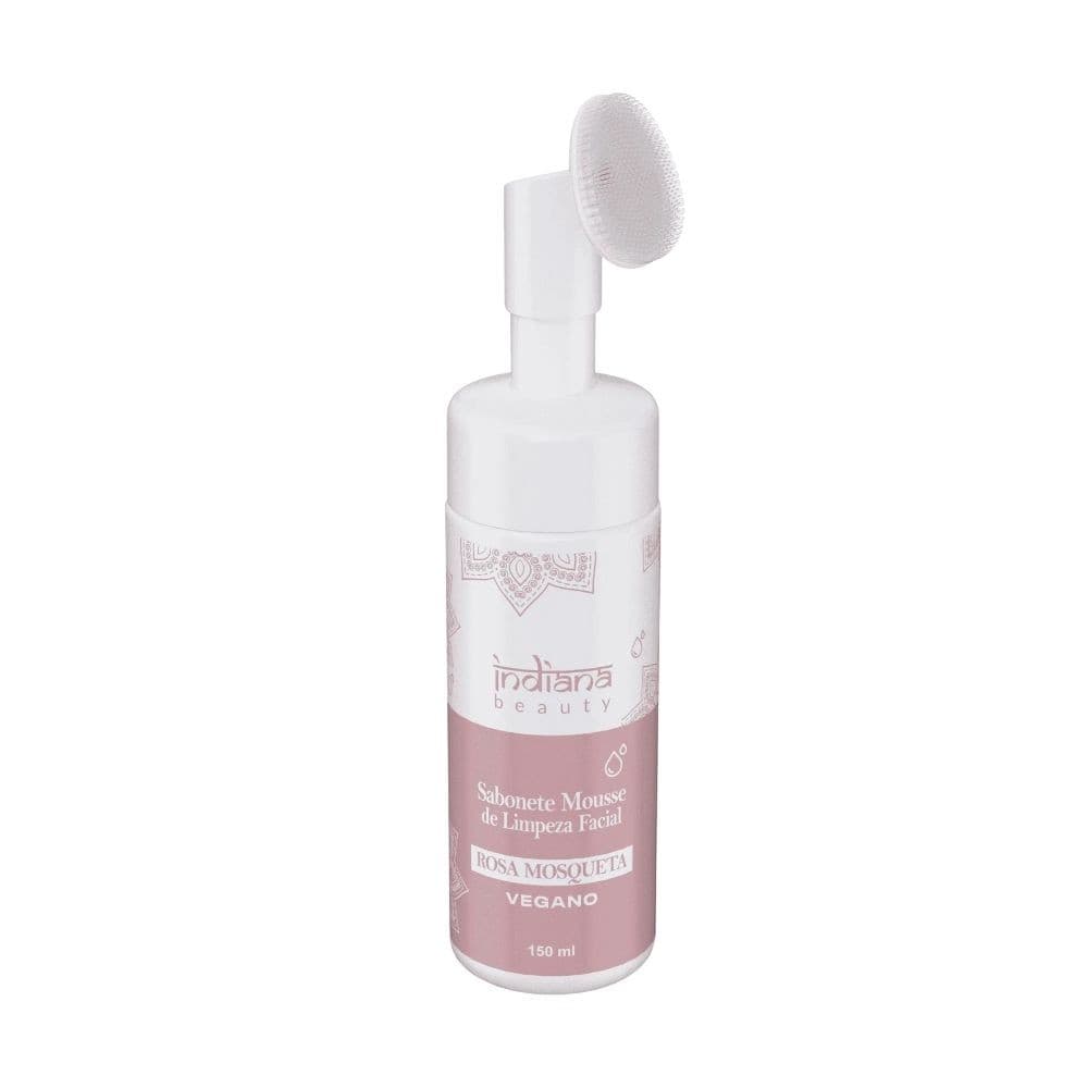 Sabonete Mousse de Limpeza Facial Rosa Mosqueta Indiana Beauty 150ml