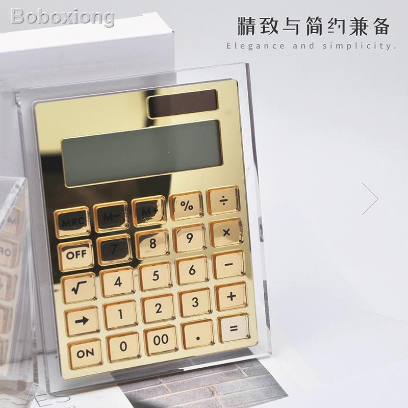 8.8 activities Lowest Price Calculadora Acrílica Transparente Dourada {Readymade goods)/ Papelaria