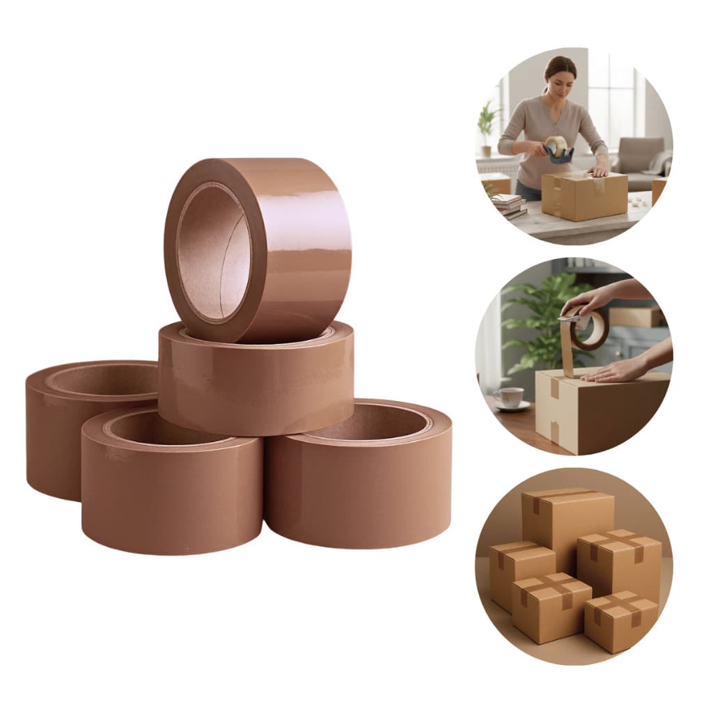 Fita Adesiva para Caixas e Mudanças – 45mm x 100m – Kit 5 ou 10 unid.