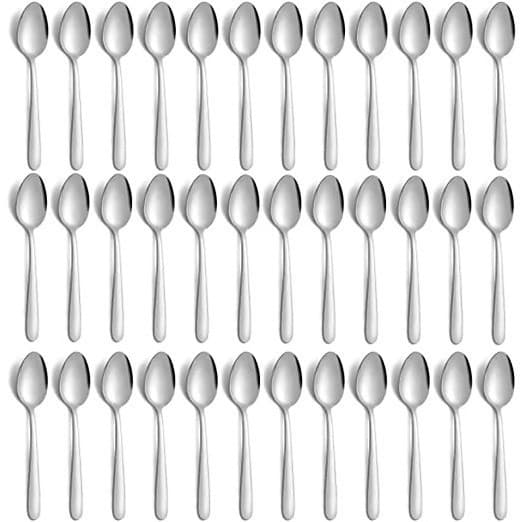 Kit C/ 30 Colher Sobremesa Talher Aço Inox Colheres De Cha