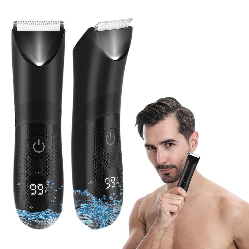 Máquina de cortar cabelo para uso unissex, à prova d'água, aparador de pelos do corpo