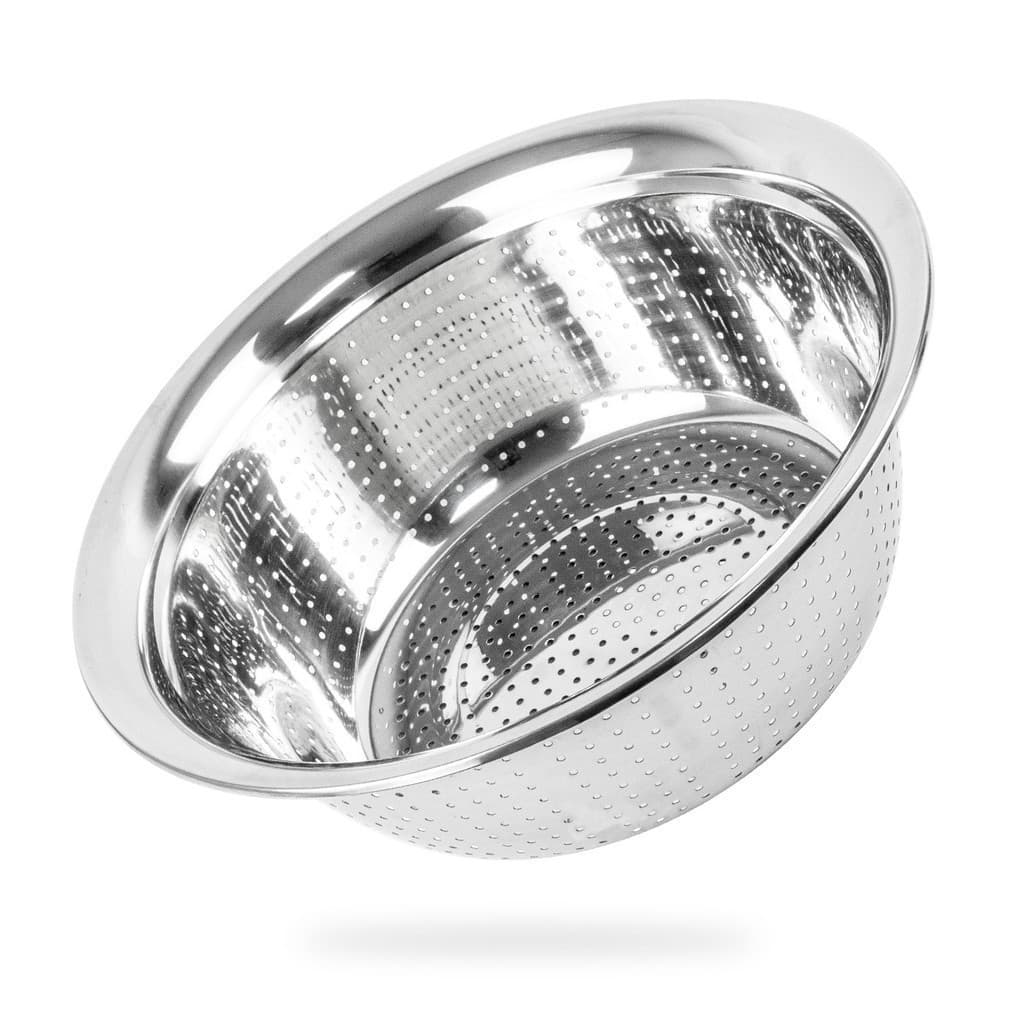 Escorredor De Macarrão Massas Arroz Legumes Frutas Verduras 22cm Multiuso Aço Inox Peneira Com Alça