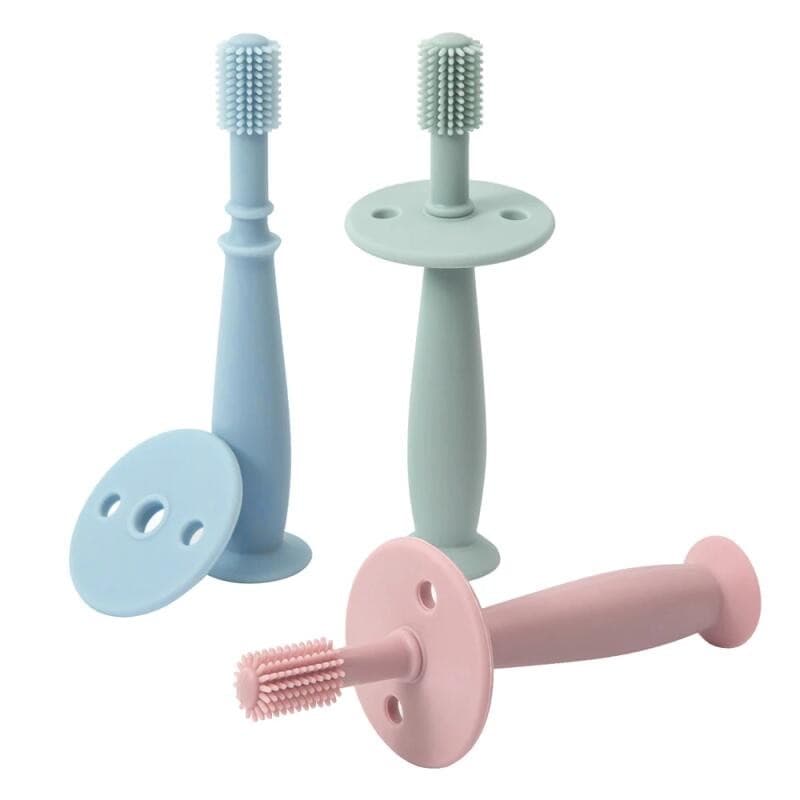 1PC 360 Graus Escova De Dentes Do Bebê Criança Mordedores Silicone Crianças Cuidados Orais Limpeza