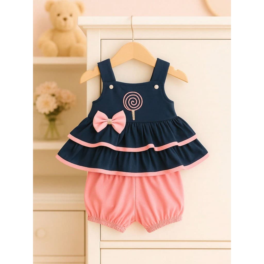 Conjunto de Bebê Batinha + Shorts Luíza