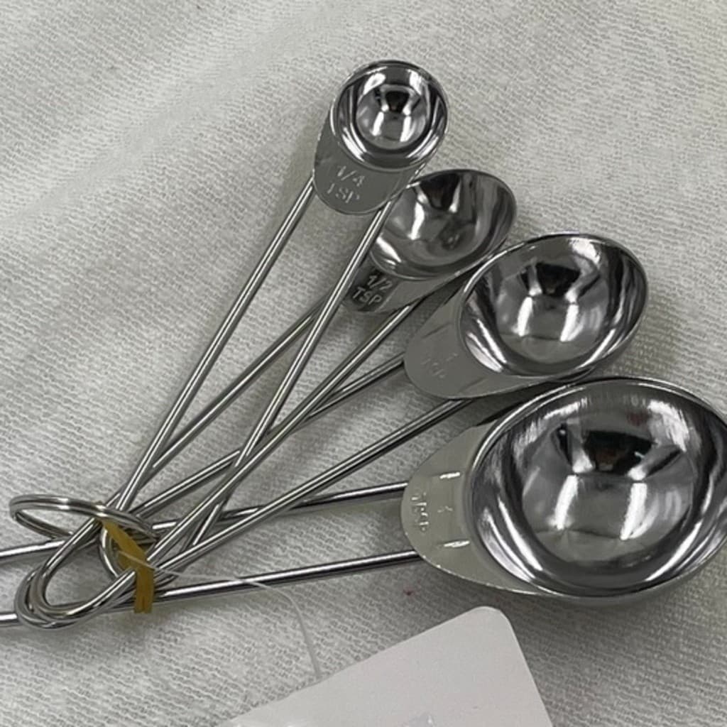 Conjunto de 4 Colheres Colher Medidoras Medidora Inox Top Util