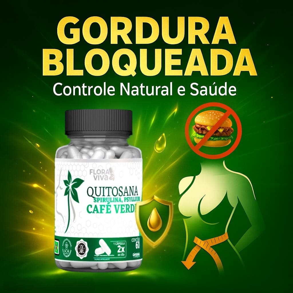 Quitosana, Espirulina, Psyllium e Café Verde | Saúde e Energia | Original